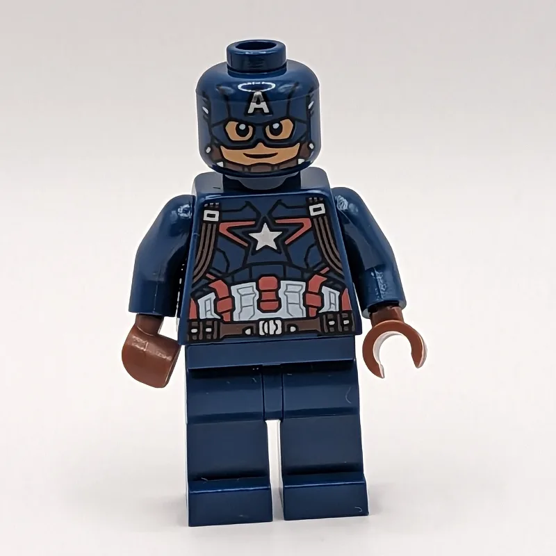 Captain America with Dark Blue Suit and Mask — minifigurine LEGO | Brick Broker