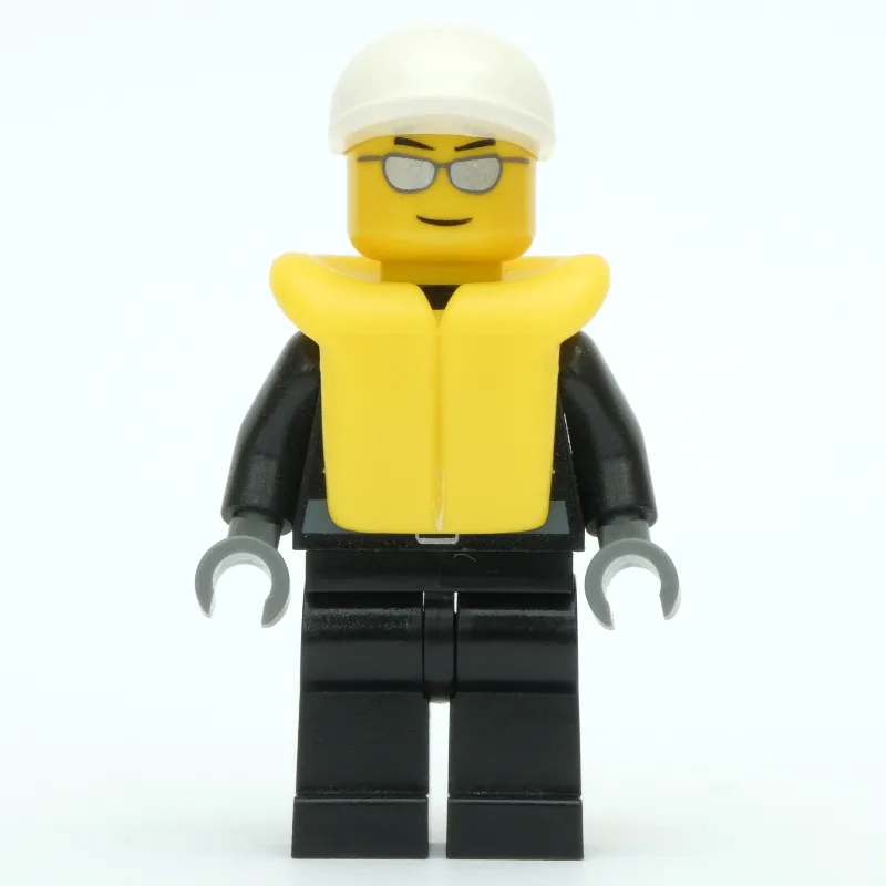 Policeman, Black Jacket with Zipper, Radio, a… — minifigurine LEGO | Brick Broker