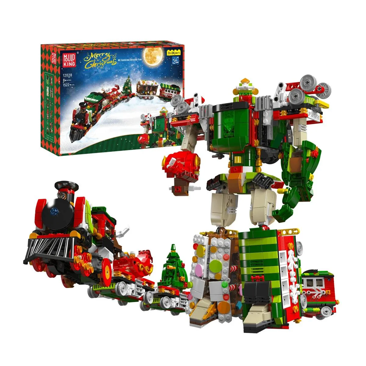 Mould King Train de Noël Transformateur (MOU-12028) - prix | Brick Broker