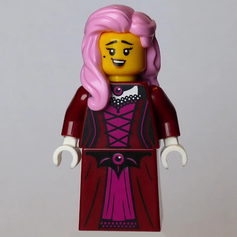 Lady, Dark Red Dress, Bright Pink Hair — dans quels sets LEGO ? (fig-017915) | Brick Broker