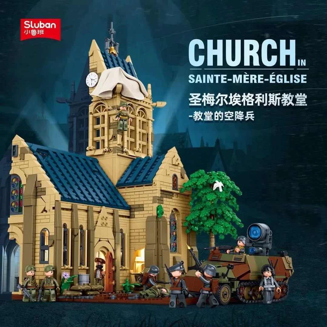 Sluban Parachutistes à l'église Sainte-Mère-Église (SLB-M38-B1532) - prix | Brick Broker