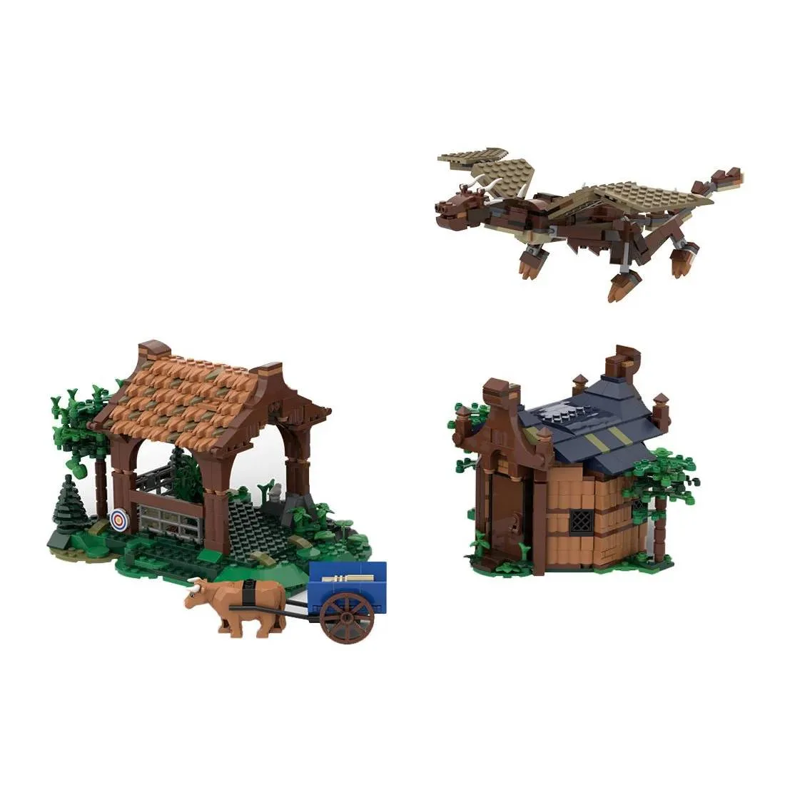 LesDiy Aventure au château médiéval - Dragon, écuries et maison du sorcier (LESDIY-3561354) - prix | Brick Broker