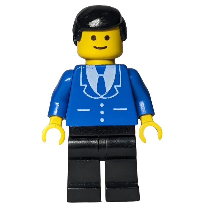 Man, Blue Jacket with Tie and Three Buttons,… — minifigurine LEGO | Brick Broker