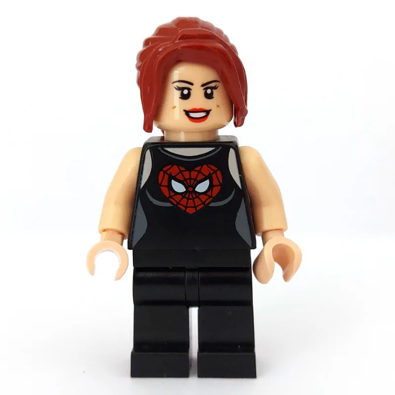 Mary Jane with Heart Spider-man Logo on Shirt — minifigurine LEGO | Brick Broker