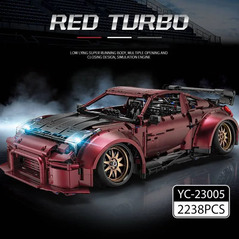 Xinyu Voiture de sport Turbo Rouge Happy Build (YC-23005) - prix | Brick Broker