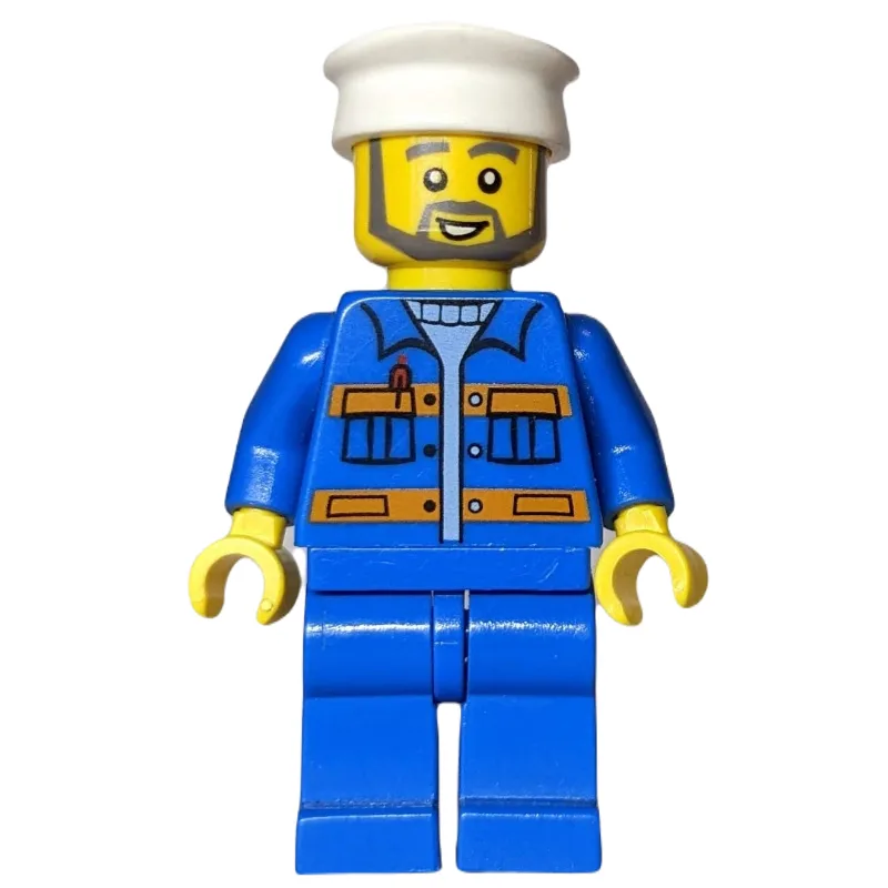 Worker with White Hat and Gray Beard — dans quels sets LEGO ? (fig-002485) | Brick Broker
