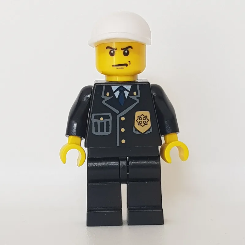 Policeman, Black Jacket with Pocket and Badge… — minifigurine LEGO | Brick Broker