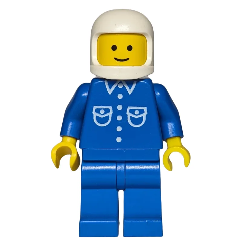 Man, Blue Shirt with Buttons and Pockets, Blu… — minifigurine LEGO | Brick Broker