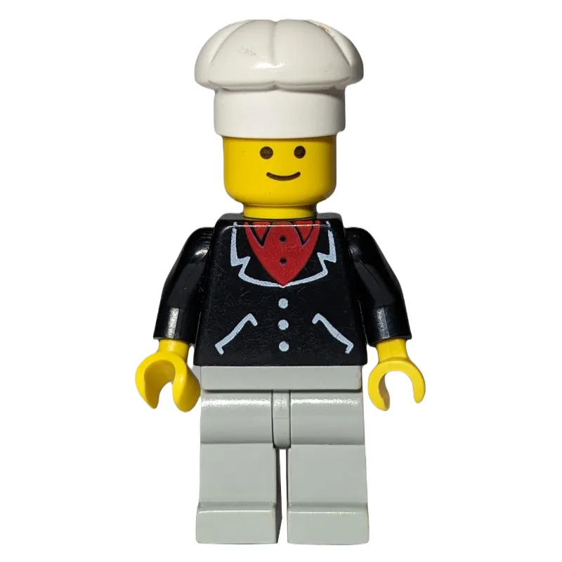 Chef, Black Jacket over Red Shirt, Light Gray… — minifigurine LEGO | Brick Broker