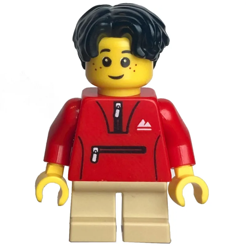 Kid - Red Torso, Tan Legs, Black Hair — dans quels sets LEGO ? (fig-014498) | Brick Broker