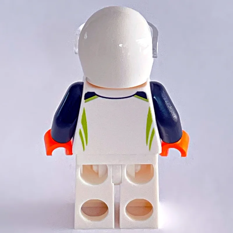 Race Driver, White Racing Suit and Helmet wit… — minifigurine LEGO | Brick Broker