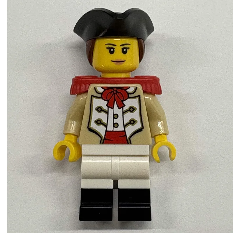 Marine, Female, Red Epaulette, Black Tricorn — minifigurine LEGO | Brick Broker