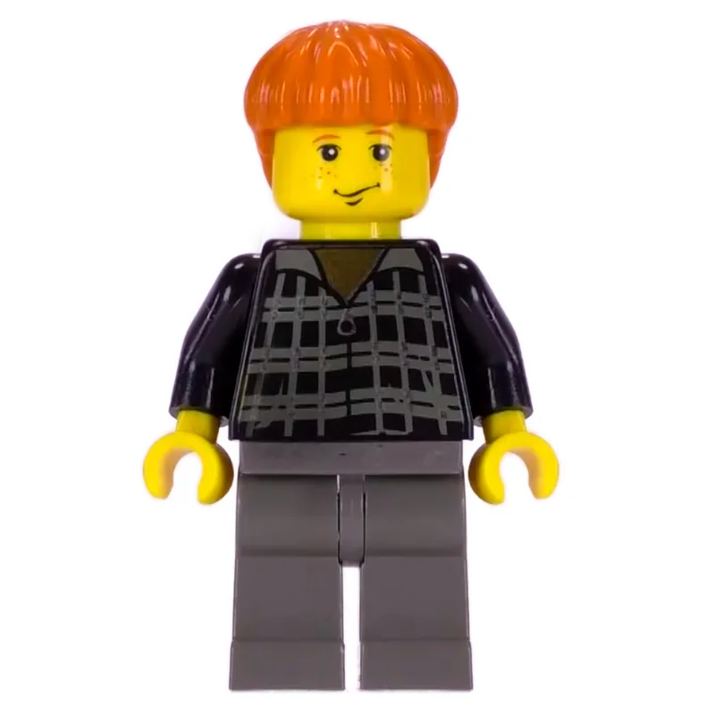 Ron Weasley, Yellow Skin, Plaid Sweater — minifigurine LEGO | Brick Broker