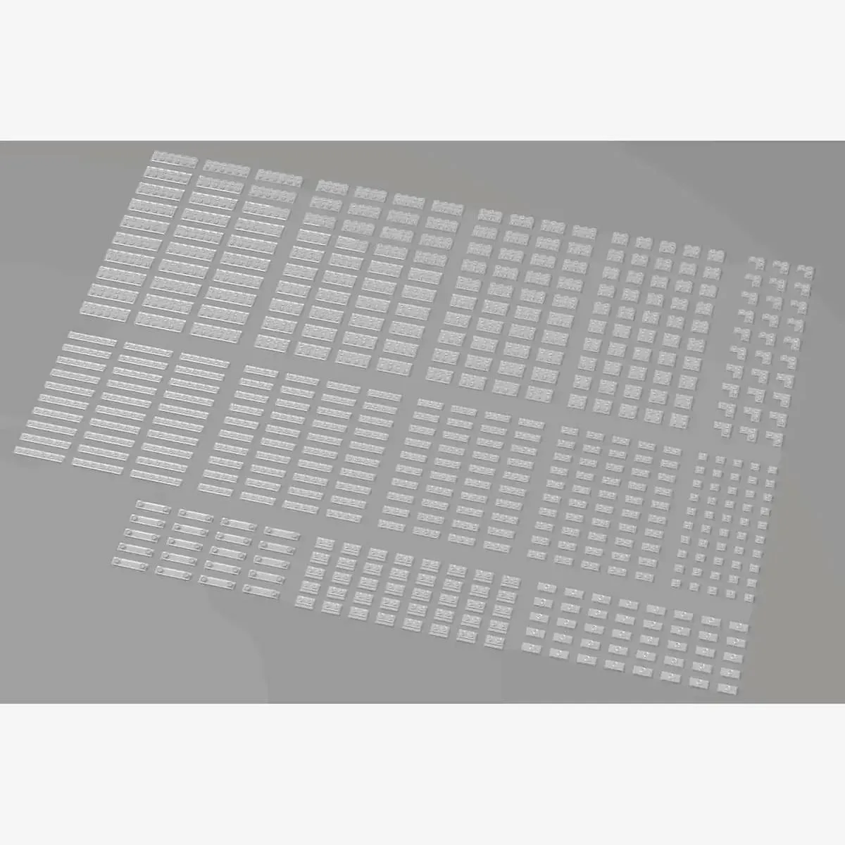 BlueBrixx Petites plaques Brix, mélangées, transparentes (BB-401131) - prix | Brick Broker