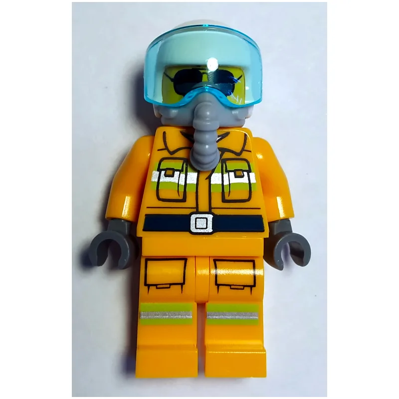 Pilot, Orange Torso, Orange Legs, White Helme… — minifigurine LEGO | Brick Broker