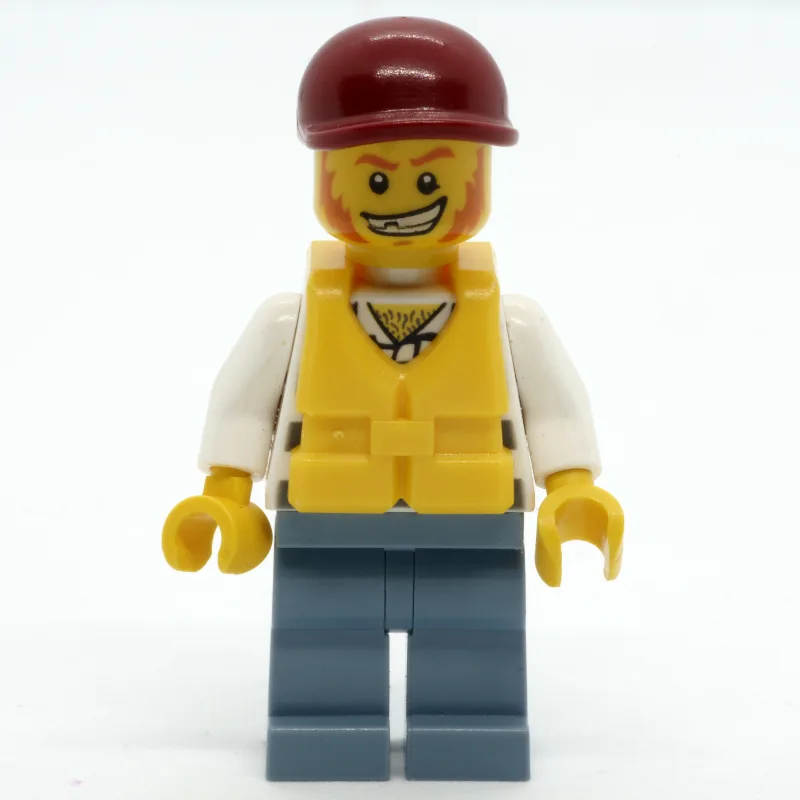 Criminal, Overalls over Prison Shirt, Dark Re… — minifigurine LEGO | Brick Broker