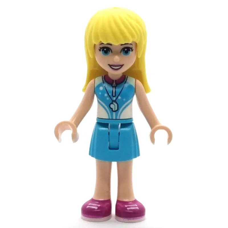 Stephanie - White/Medium Azure Top, Medium Az… — minifigurine LEGO | Brick Broker