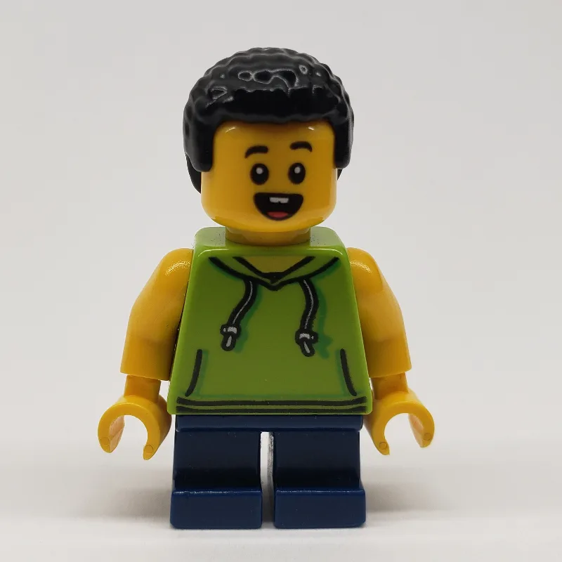 Boy, Lime Hoodie, Short Dark Blue Legs — dans quels sets LEGO ? (fig-011830) | Brick Broker