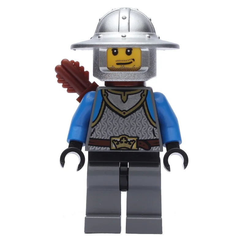Knight, Archer, Blue, Wide Brim Helmet, Quiver — minifigurine LEGO | Brick Broker