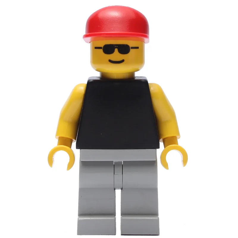Man, Black Torso with Yellow Arms, Light Gray… — minifigurine LEGO | Brick Broker
