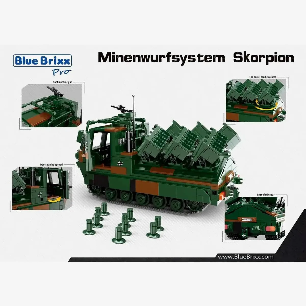 BlueBrixx Système de lancement de mines de scorpion (BB-105739) - prix | Brick Broker