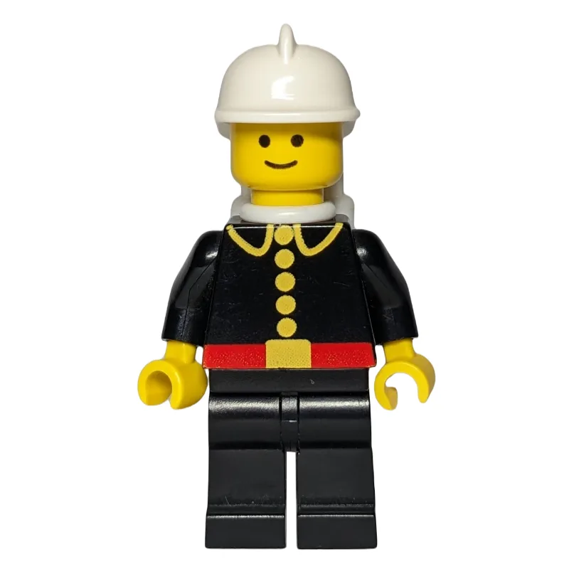 Fireman, Classic, Black Fire Jacket with Red… — minifigurine LEGO | Brick Broker