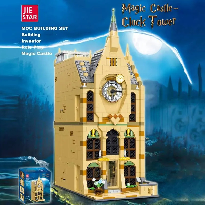JIESTAR Tour de l'Horloge du Château Magique (JS-JJ9005) - prix | Brick Broker