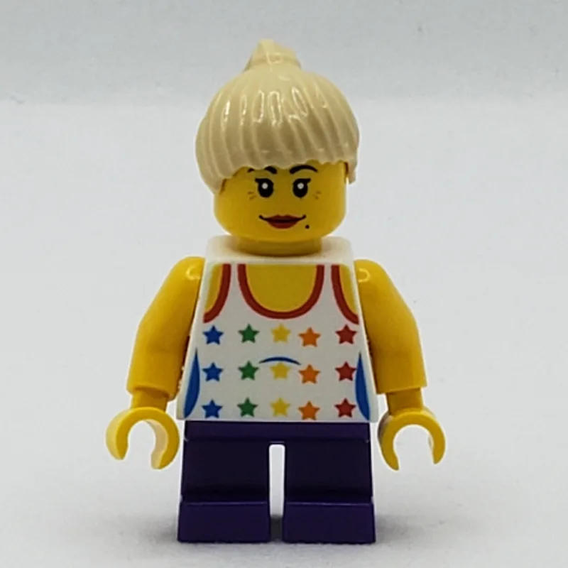 Girl, Tank Top with Rainbow Colored Stars, Sh… — minifigurine LEGO | Brick Broker