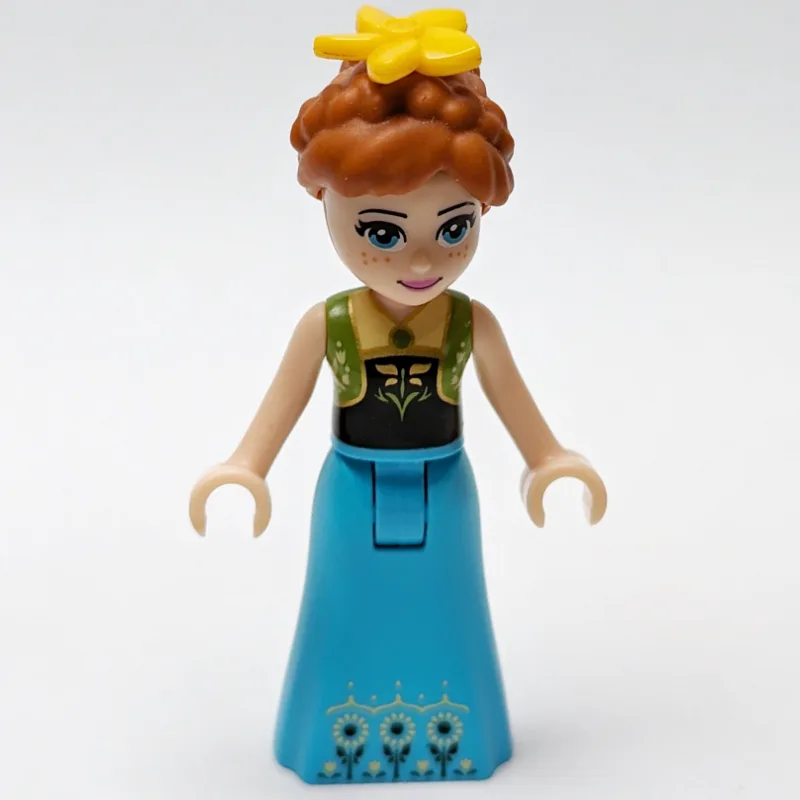 Anna - Lime Vest, Medium Azure Dress, Braids,… — minifigurine LEGO | Brick Broker