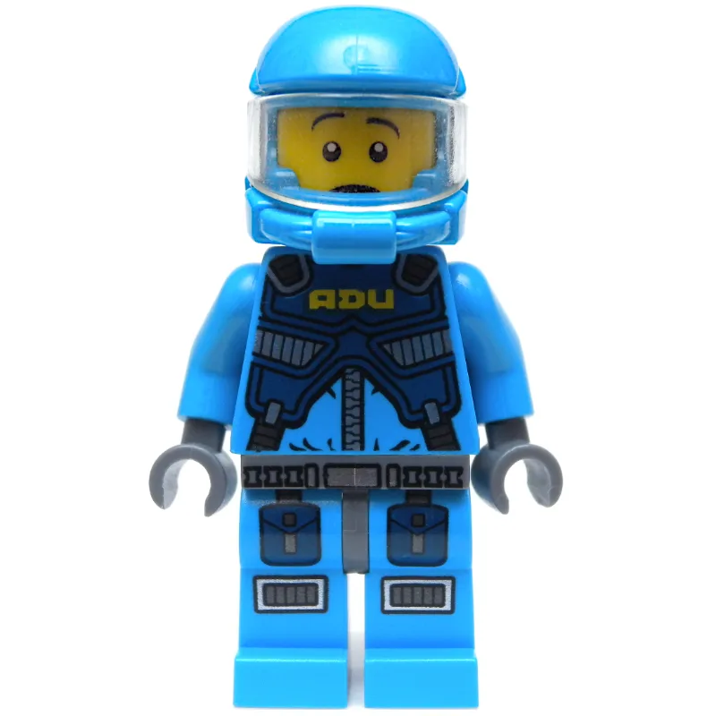 ADU Soldier, Snarl / Surprised, Dark Bluish G… — minifigurine LEGO | Brick Broker
