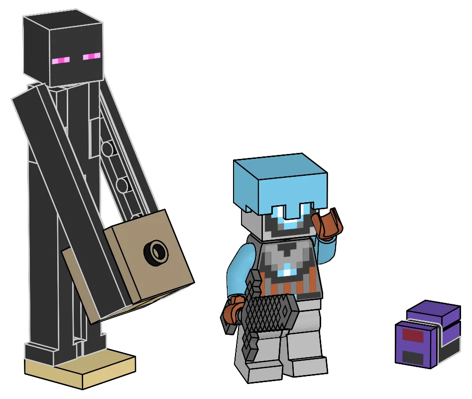 LEGO Sentinelle de l'espace, Enderman et Endermite (L0002252-1) - prix | Brick Broker