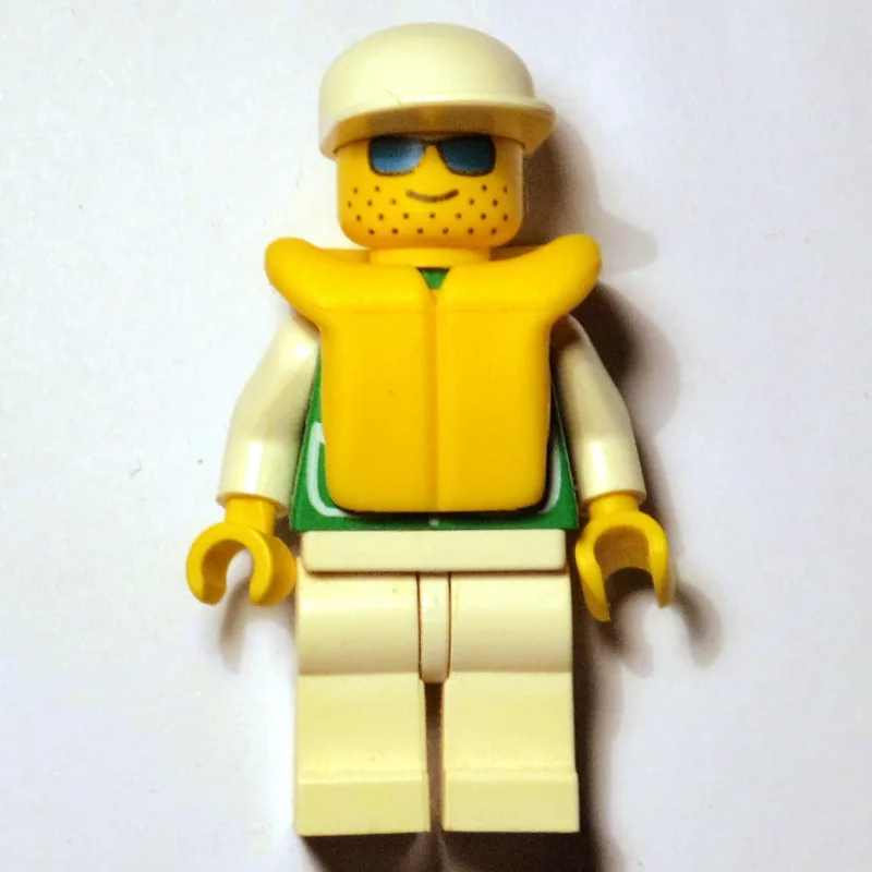 Man, Green Jacket, White Legs, White Cap, Yel… — minifigurine LEGO | Brick Broker