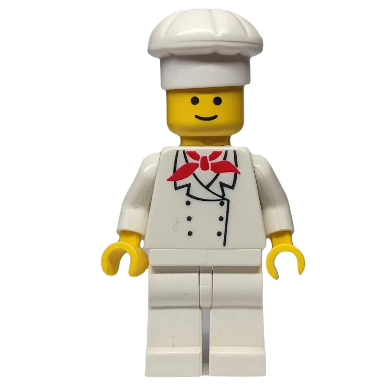 Chef, Red Neckerchief, White Legs (3626a Head) — minifigurine LEGO | Brick Broker