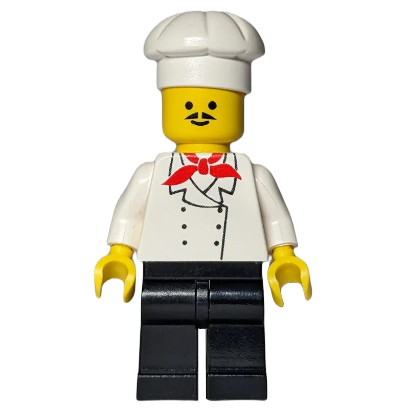 Chef, Red Neckerchief, Black Legs, Moustache — minifigurine LEGO | Brick Broker