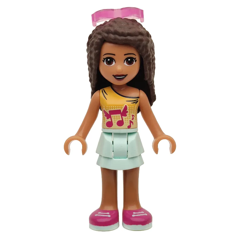 Andrea - Bright Light Orange Top, Light Aqua… — minifigurine LEGO | Brick Broker