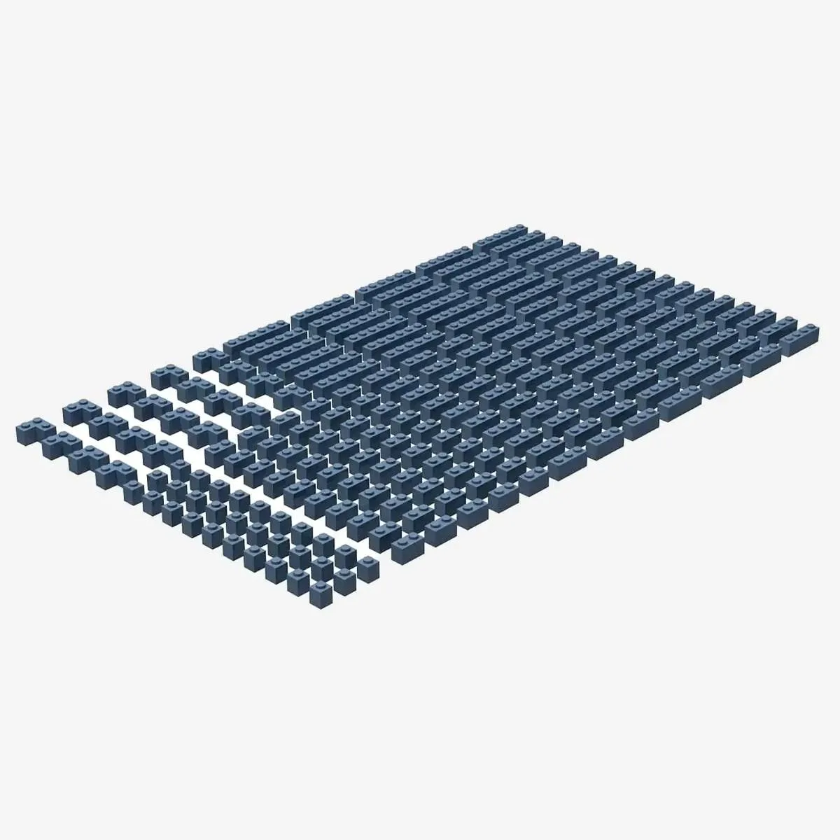 BlueBrixx Briques 1x1, mélangées, Bleu sable (BB-401058) - prix | Brick Broker