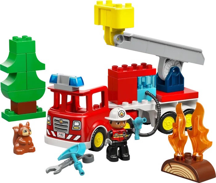 LEGO 10473 Camion de pompiers avec tuyau et pompier - prix | Brick Broker