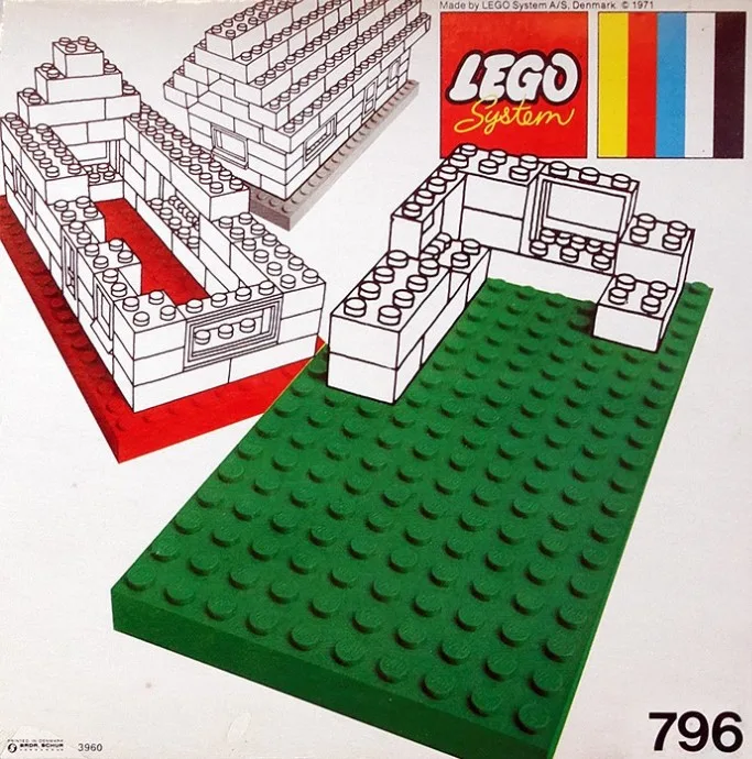 LEGO 796 Plaques de base, vertes et jaunes - prix | Brick Broker