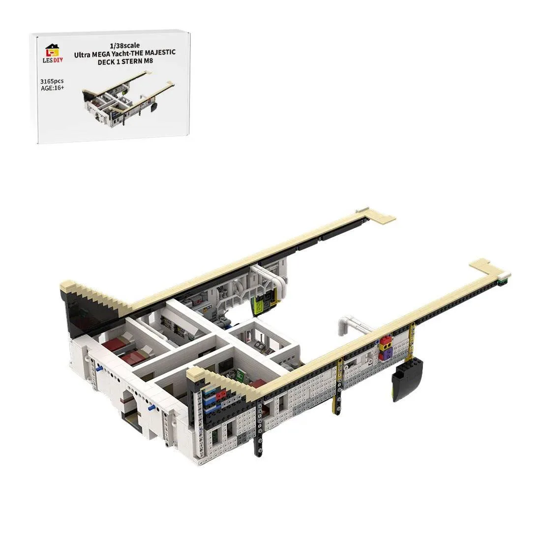 LesDiy Ultra MEGA Yacht - Partie 2 Module 8 Pont 1 Poupe (LESDIY-3655871) - prix | Brick Broker