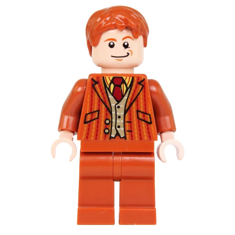 Fred / George Weasley in Dark Orange Suit — minifigurine LEGO | Brick Broker