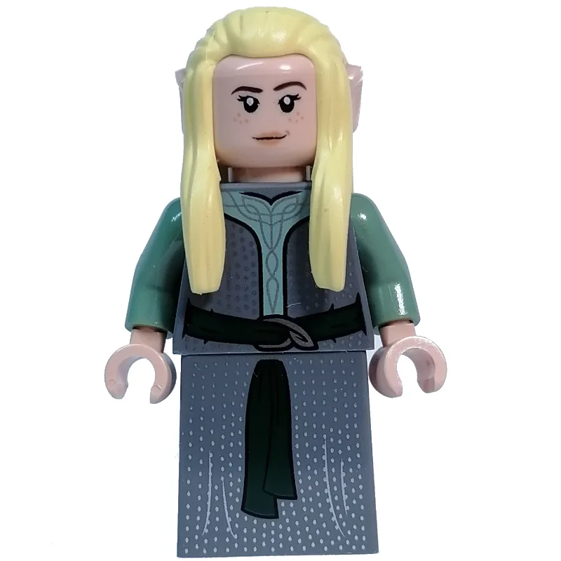 Elf - Dark Bluish Grey Torso, Dress, Bright L… — minifigurine LEGO | Brick Broker