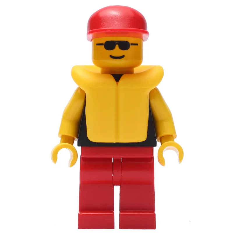 Man, Black Torso with Yellow Arms, Red Legs,… — minifigurine LEGO | Brick Broker
