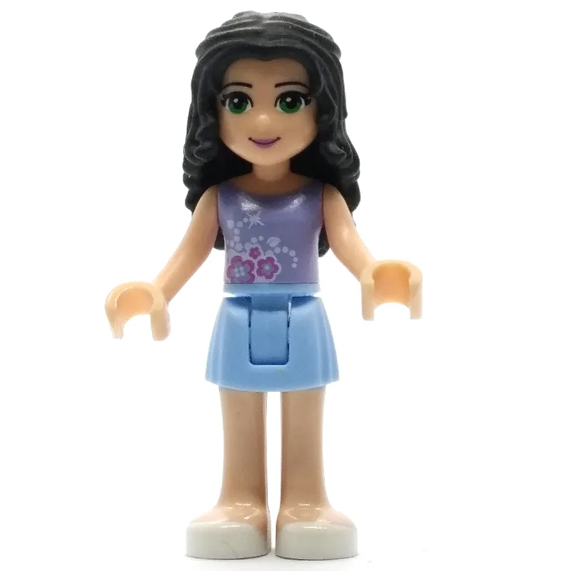 Emma - Lavender Top, Bright Light Blue Skirt — minifigurine LEGO | Brick Broker