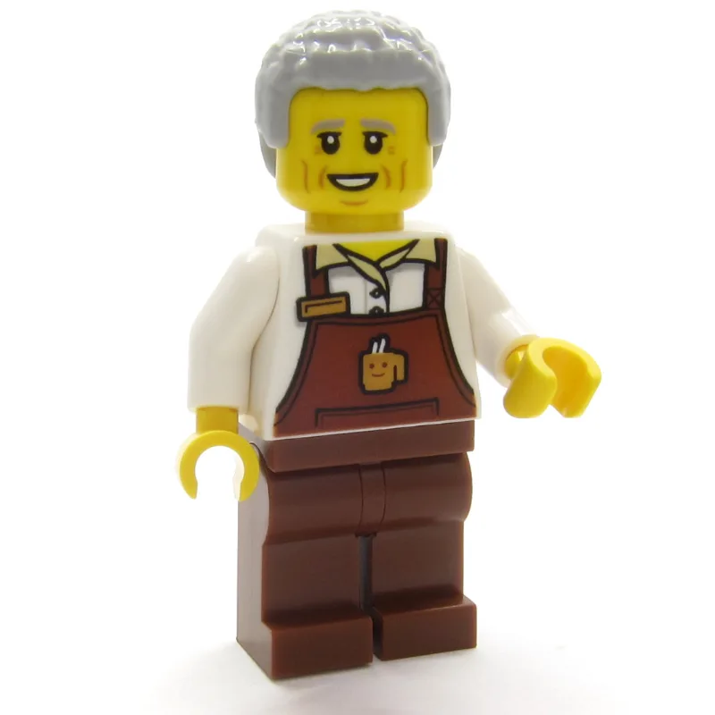Barista, Reddish Brown Apron, Light Bluish Gr… — minifigurine LEGO | Brick Broker