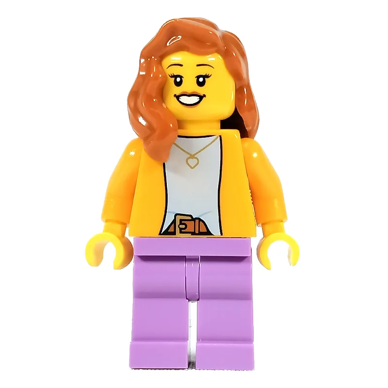 Orange Torso, Medium Lavender Legs, Dark Oran… — minifigurine LEGO | Brick Broker