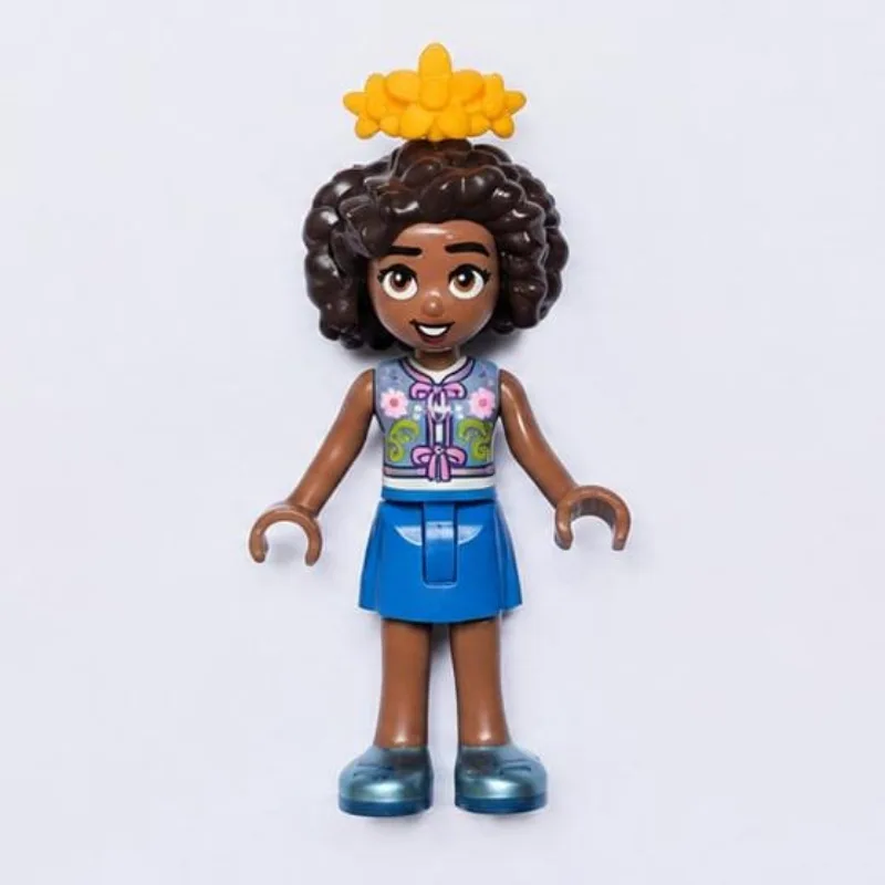 Aliya, Sand Blue Top, Blue Shorts. Flowers — minifigurine LEGO | Brick Broker