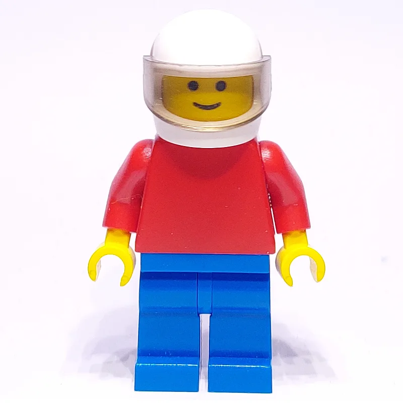 Man, Plain, Red Torso, Blue Legs, White Helme… — minifigurine LEGO | Brick Broker