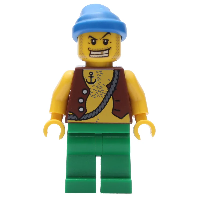 Pirate - Anchor Tattoo, Green Legs, Blue Band… — minifigurine LEGO | Brick Broker