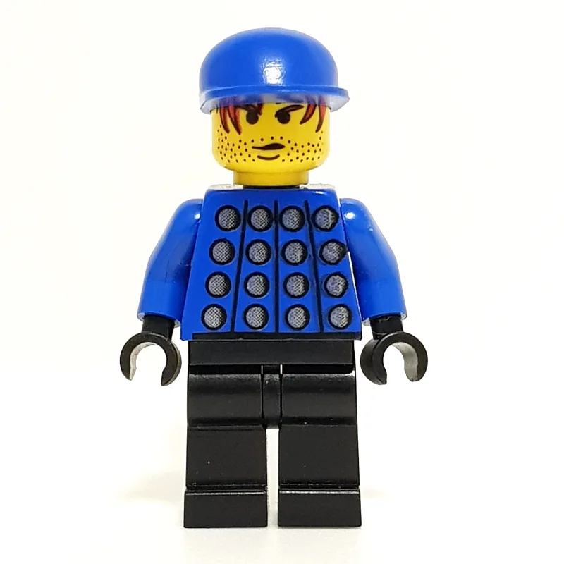 Soccer Player Goalie Blue Torso with Silver p… — minifigurine LEGO | Brick Broker