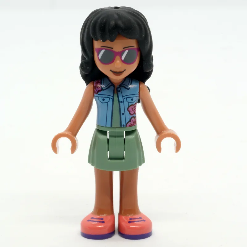 Savannah - Blue Top, Sand Green Skirt, Black… — minifigurine LEGO | Brick Broker